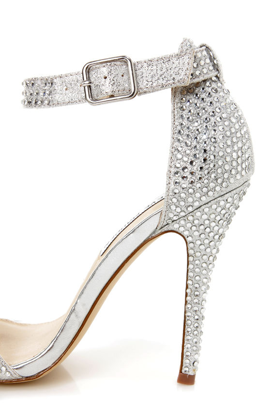 steve madden sparkly silver heels
