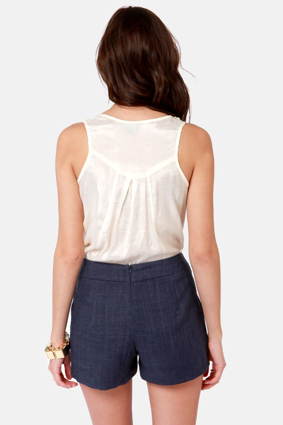 girl shorts navy blue