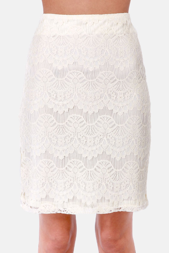 pencil skirt ivory
