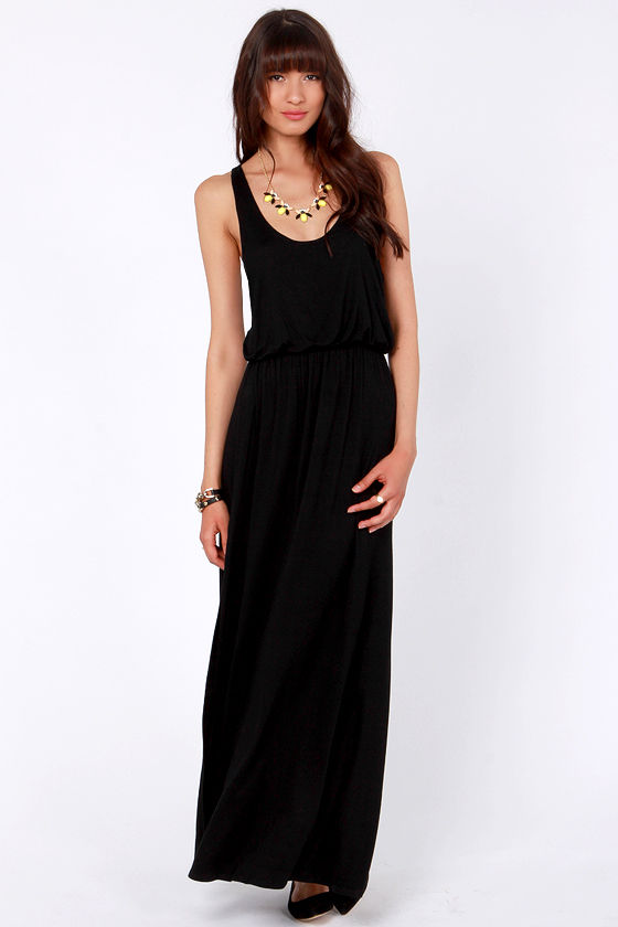 The Perfect Maxi Dress - Black Dress - Tank Dress - $47.00