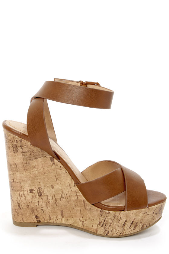 light tan platform sandals