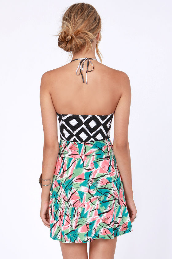 Hurley Camilla Tube Dress - Mixed Print Dress - Halter Dress - $35.00