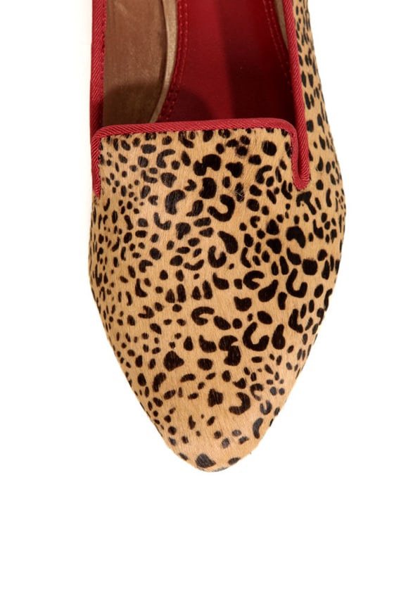 leopard print smoking flats