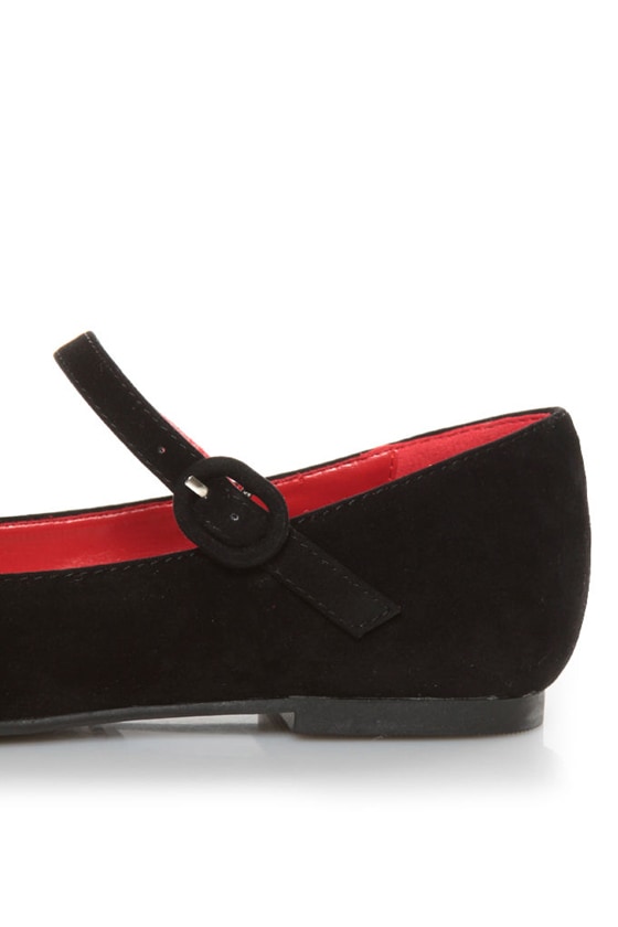black mary jane ballet flats