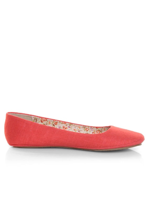 linen ballet flats