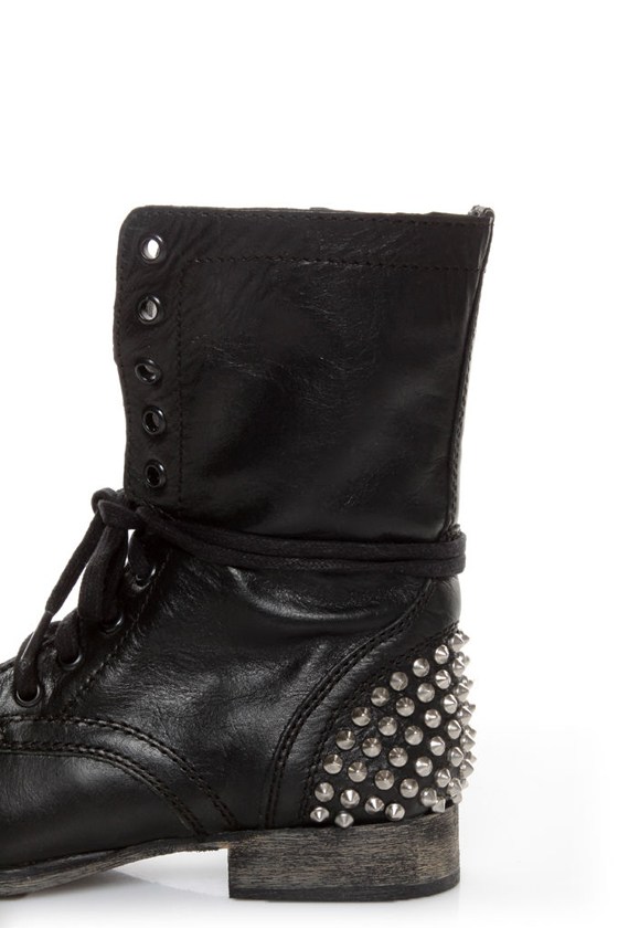 steve madden combat boots with rhinestones