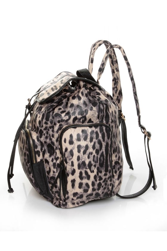 Animal Print Backpack - Leopard Print Backpack - $48.00
