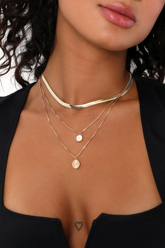Gold Coffee and Bead Chain Choker Necklace, Simple Choker Necklace – AMYO  Jewelry