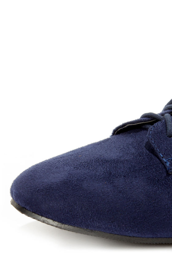City Classified Desta Navy Blue Lace-Up Oxfords - $20.00