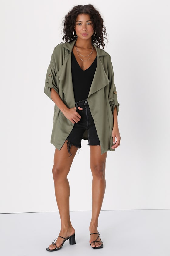 Lucky Break Olive Oversized Jacket 11