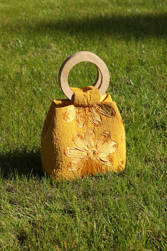Yellow - Handmade 4 Pockets Cotton Jewelry Bag 40