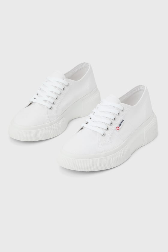 Superga 2287 New Bubble - White Sneakers - Platform Sneakers - Lulus