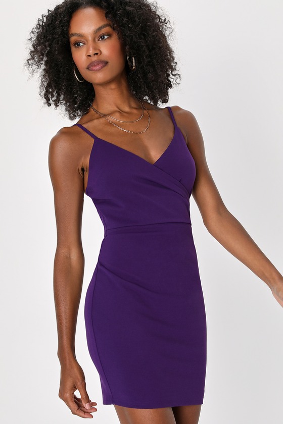 purple bodycon dress