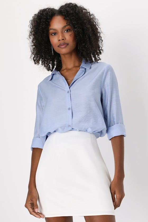 What I Want Ivory High-Waisted Bodycon Mini Skirt 1