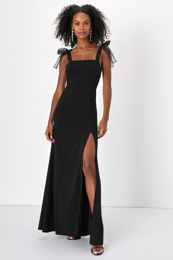 Buy Women Black Solid Semi Sheer Off Shoulder Maxi Tiered Dress - Dresses  for Women | Sassafras.in