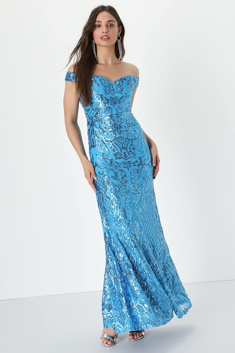 chinese dress ladies Cerulean Blooms Floral Wrapped Maxi Dress main image 0