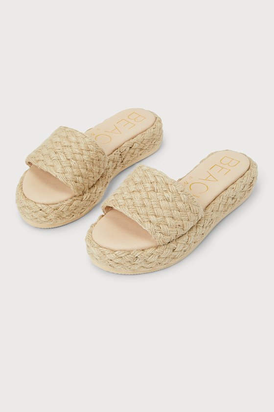 Caspia Platform Sandal Natural