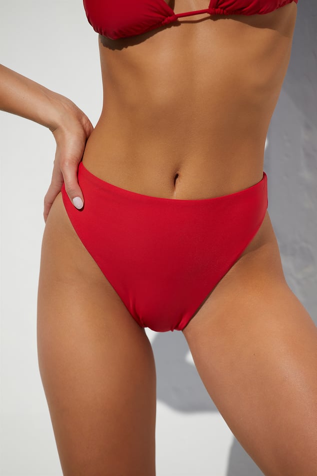 Red Bikini Bottoms - High Cut Swim Bottoms - Bikini Bottoms - Lulus