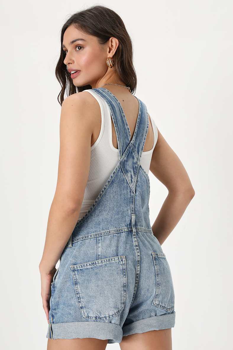 Ziggy Denim Light Wash Shortalls