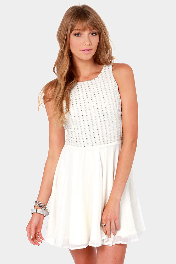 Ladakh Queens Dress - Ivory Dress - Sequin Dress - $95.00 - Lulus