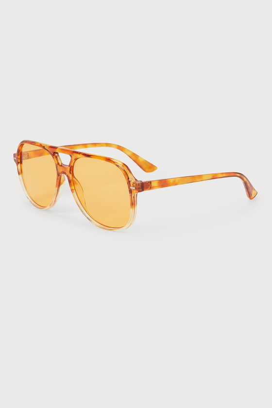 Orange Sunglasses - Tortoiseshell Sunglasses - Aviator