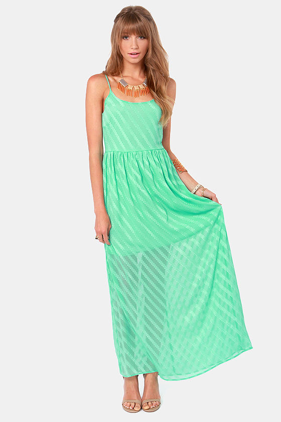 Lovely Mint Green Dress - Maxi Dress - $62.00 - Lulus