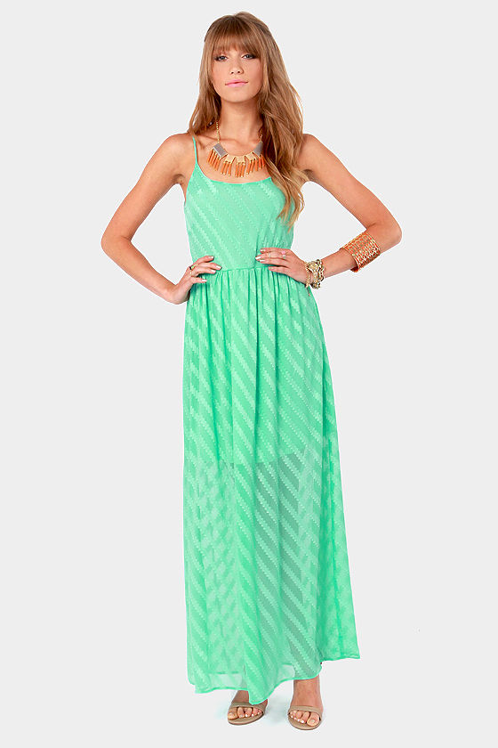 Lovely Mint Green Dress - Maxi Dress - $62.00 - Lulus