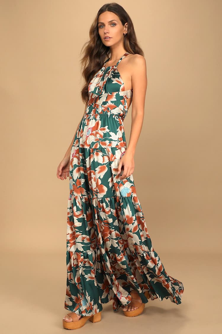 heat wave printed maxi dress Free People Heat Wave Printed Maxi Dress in Midnight Combo