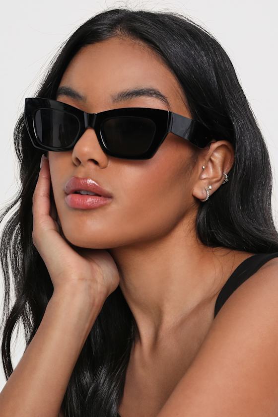 Black CatEye Sunglasses Women's Sunglasses Black Shades Lulus