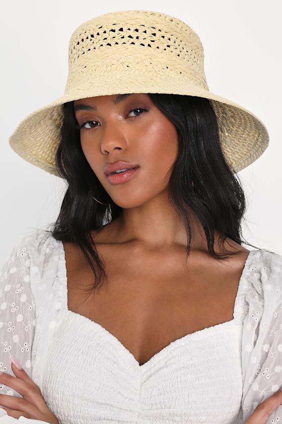 Tan Straw Hat Woven Straw Sun Hat Straw Bucket Hat Lulus