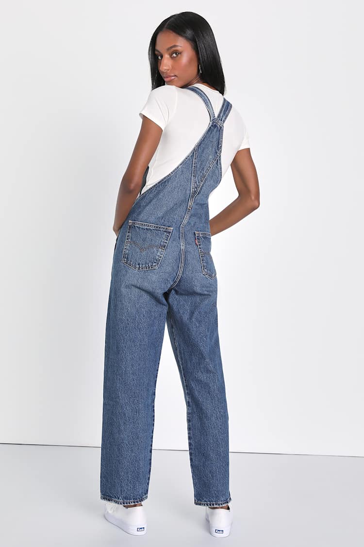 Vintage Medium Blue Denim Overalls