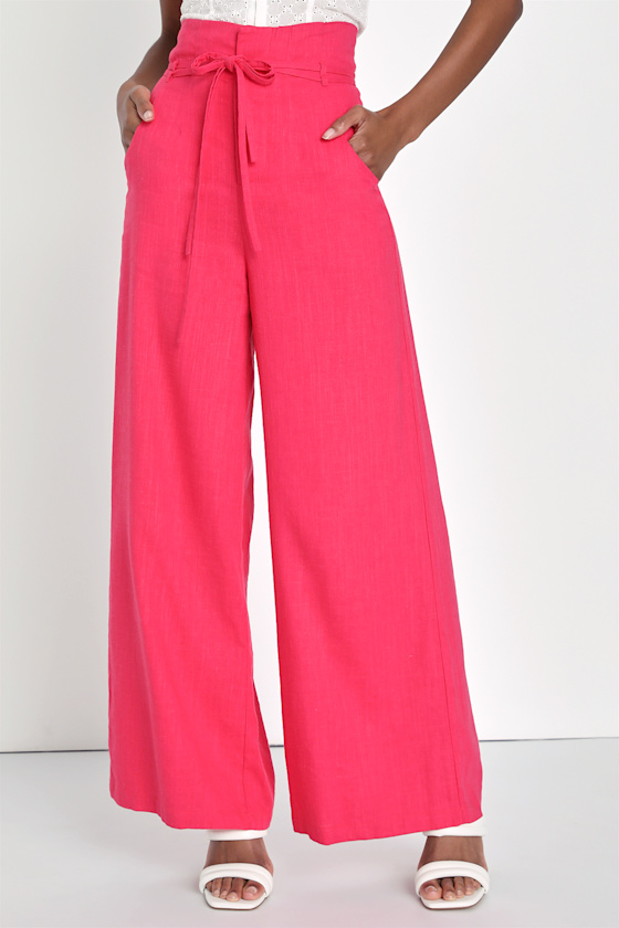 Pink Polkadot - Inspired By Harry Styles - Sustainably Made wide-leg pants main image 1