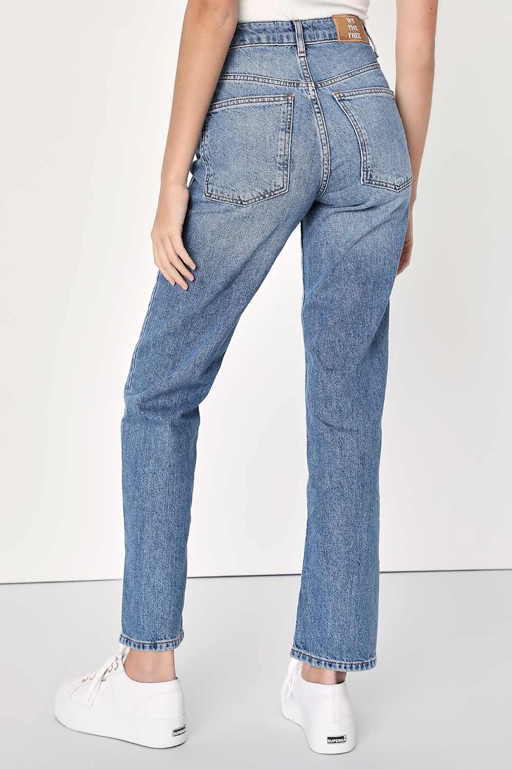 Pacifica Medium Wash High Rise Straight Leg Jeans