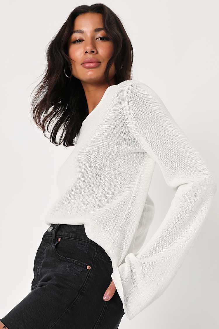 cute white sweater