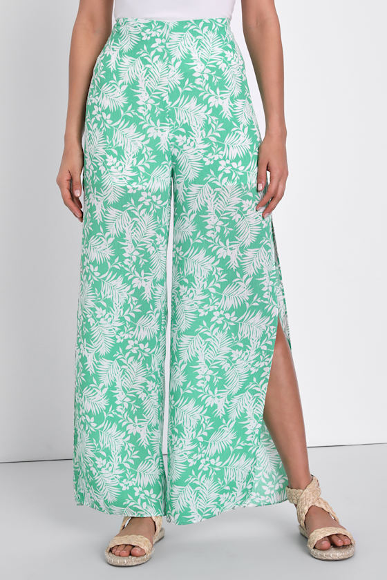 Set of 6 Green Birch Tropical Printed Pants (S,M,L)