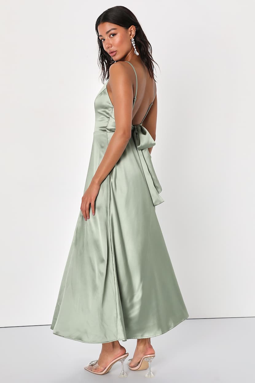 slim fit dress slacks Women's Sunset Tie Slip Dress in Sage Green/Whitecap – Brixton