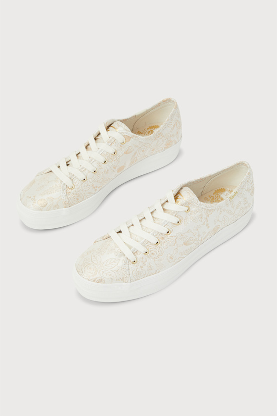 keds gold platform sneakers