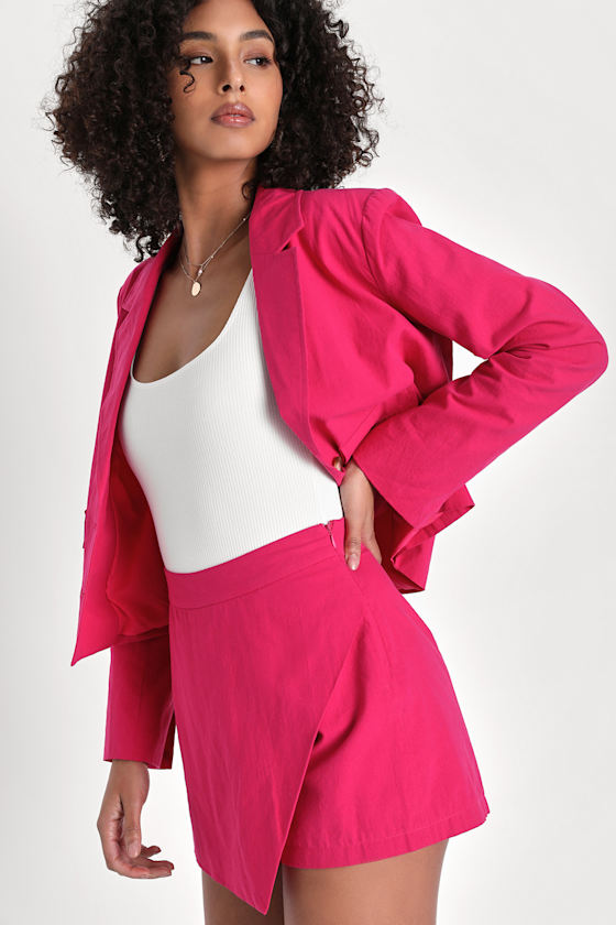 Sensational Poise Hot Pink High-Waisted Cotton Skort 2