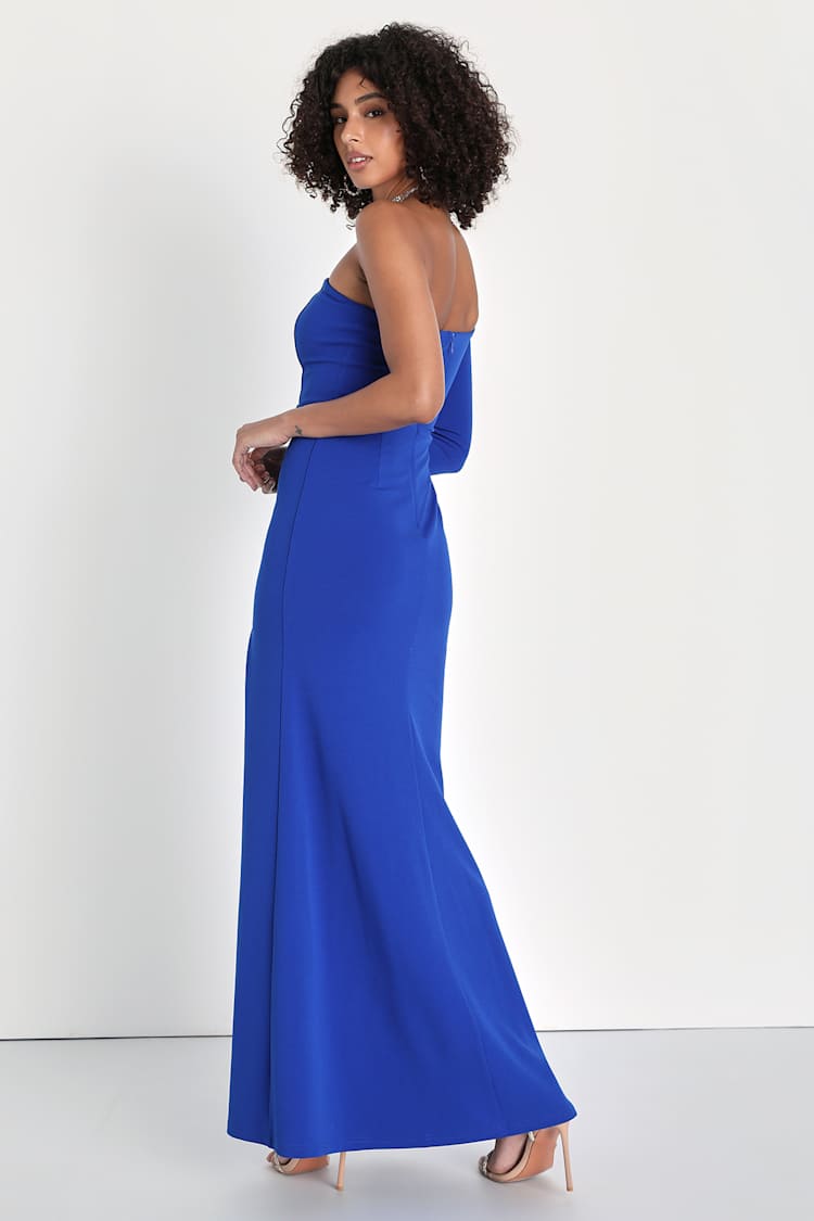 Royal Blue Dress - One-Shoulder Maxi Dress - Mermaid Maxi Dress - Lulus
