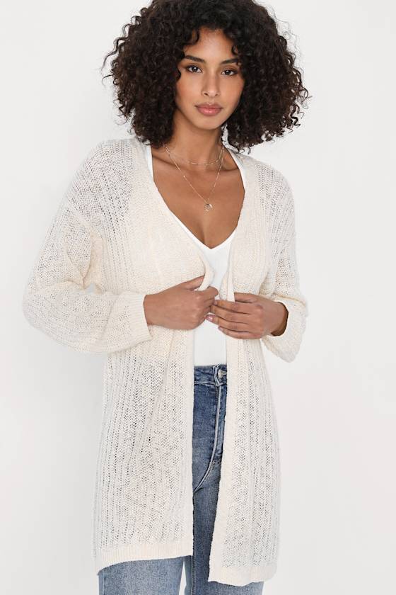 Lauder Cardigan in Ivory