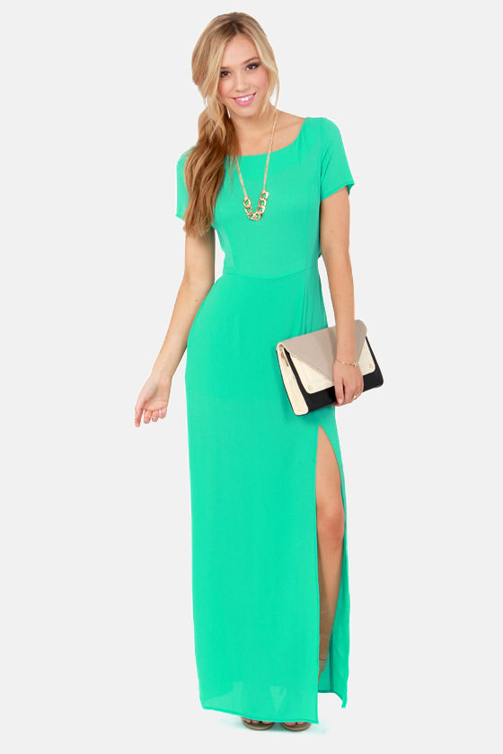 Basic Maxi Dress - Sea Green Dress - Backless Dress - $48.00 - Lulus