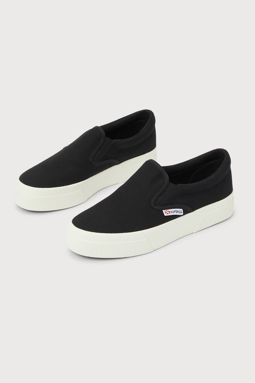 Superga 2740 Sneakers Black Slip-On Shoes - Lulus