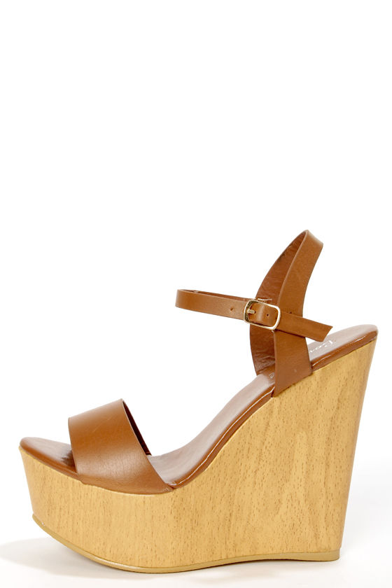 tan wedge slip on sandals