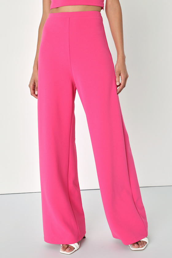 Amor and Beyond Hot Pink One-Shoulder Two-Piece Jumpsuit - thumbnail 3