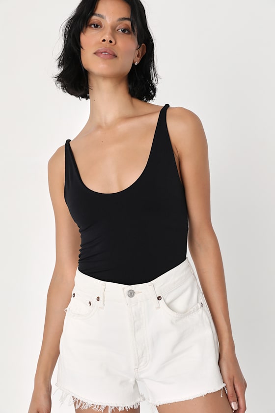 Free People Seamless FP Top Black Tank Top VNeck Top Lulus