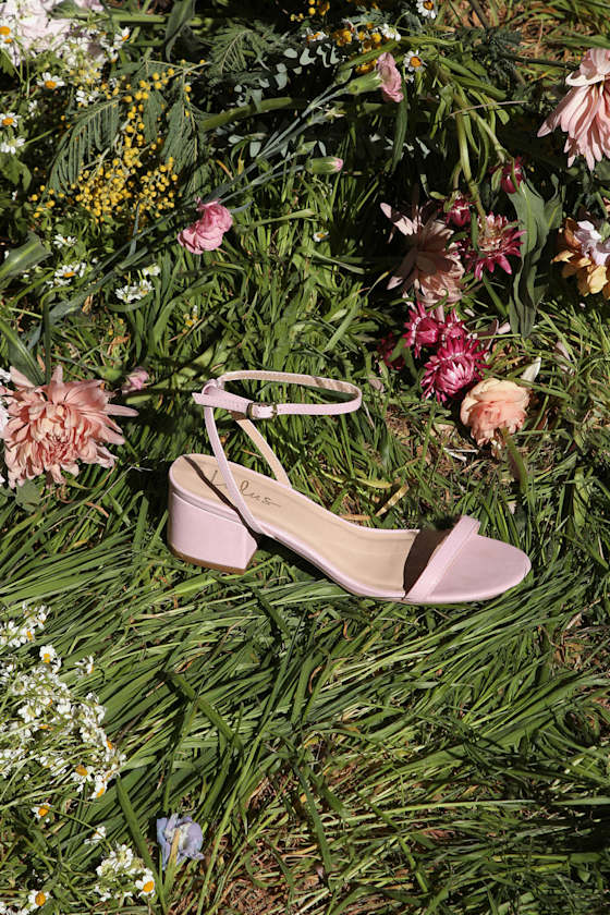 Julie Pink Ankle Strap Heels 2