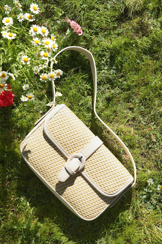 Seem So Chic Natural Woven Straw Shoulder Bag 1