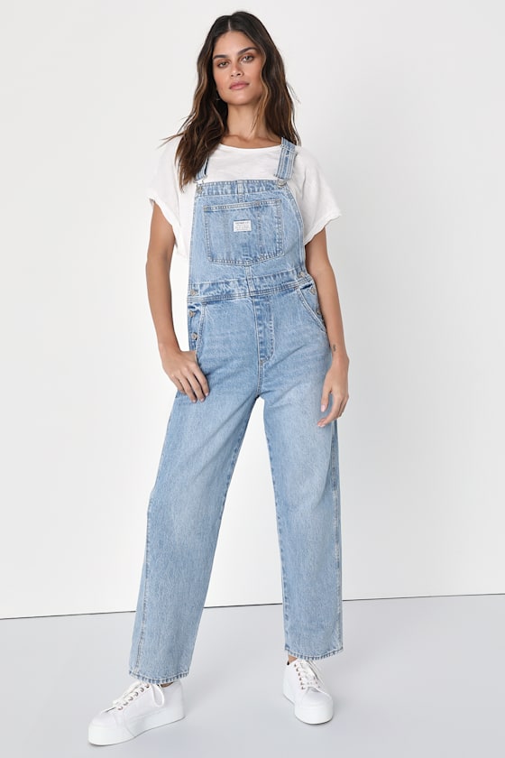 Vintage Medium Wash Overalls 1