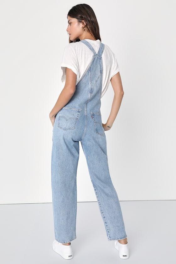 Vintage Medium Wash Overalls 2