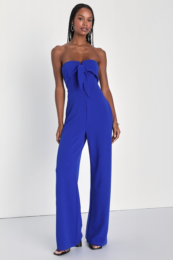 Buy FOREVER 21 Blue Solid Basic Jumpsuit - Jumpsuit for Women 2297040 |  Myntra